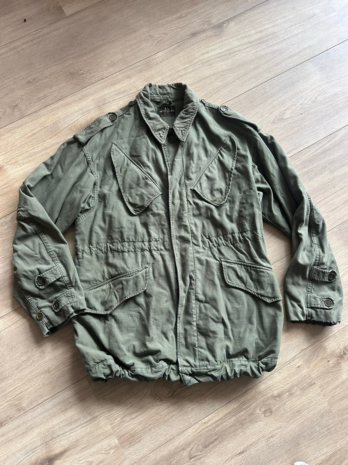 Originele leger jas maat L/XL, Kleding | Heren, Ophalen, Gedragen, Maat 52/54 (L), Groen