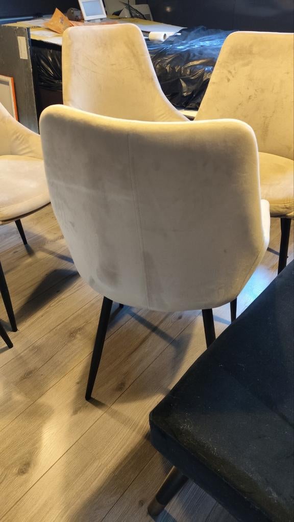 Eetkamerstoel 6 stuks velvet, Ophalen, Zo goed als nieuw