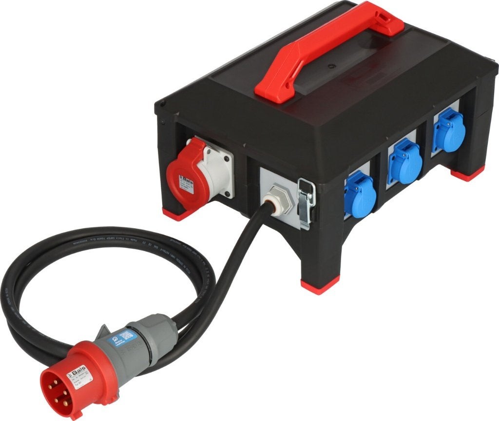 Stroomverdeler 2 meter 32A IP44 5x6mm² neopreen, Verzenden, Nieuw