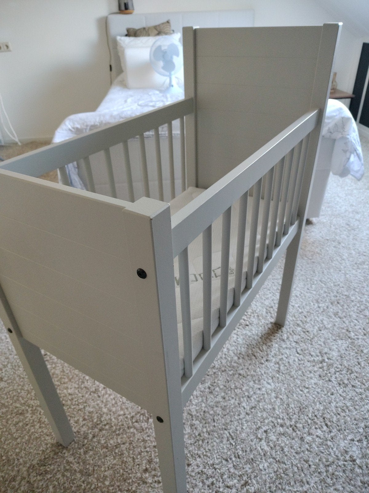 Babybedje Co-sleeper met nieuw bamboe matras 60x120, Ophalen, Gebruikt, Overige typen