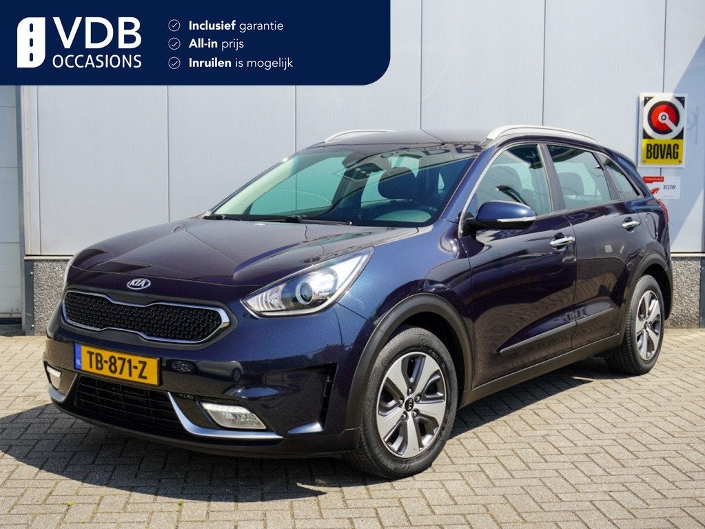 Kia Niro 1.6 GDi H. DynamicLine CarPlay | Clima | Camera | N, Auto's, Kia, 12 maanden, Gebruikt, Euro 6, Blauw