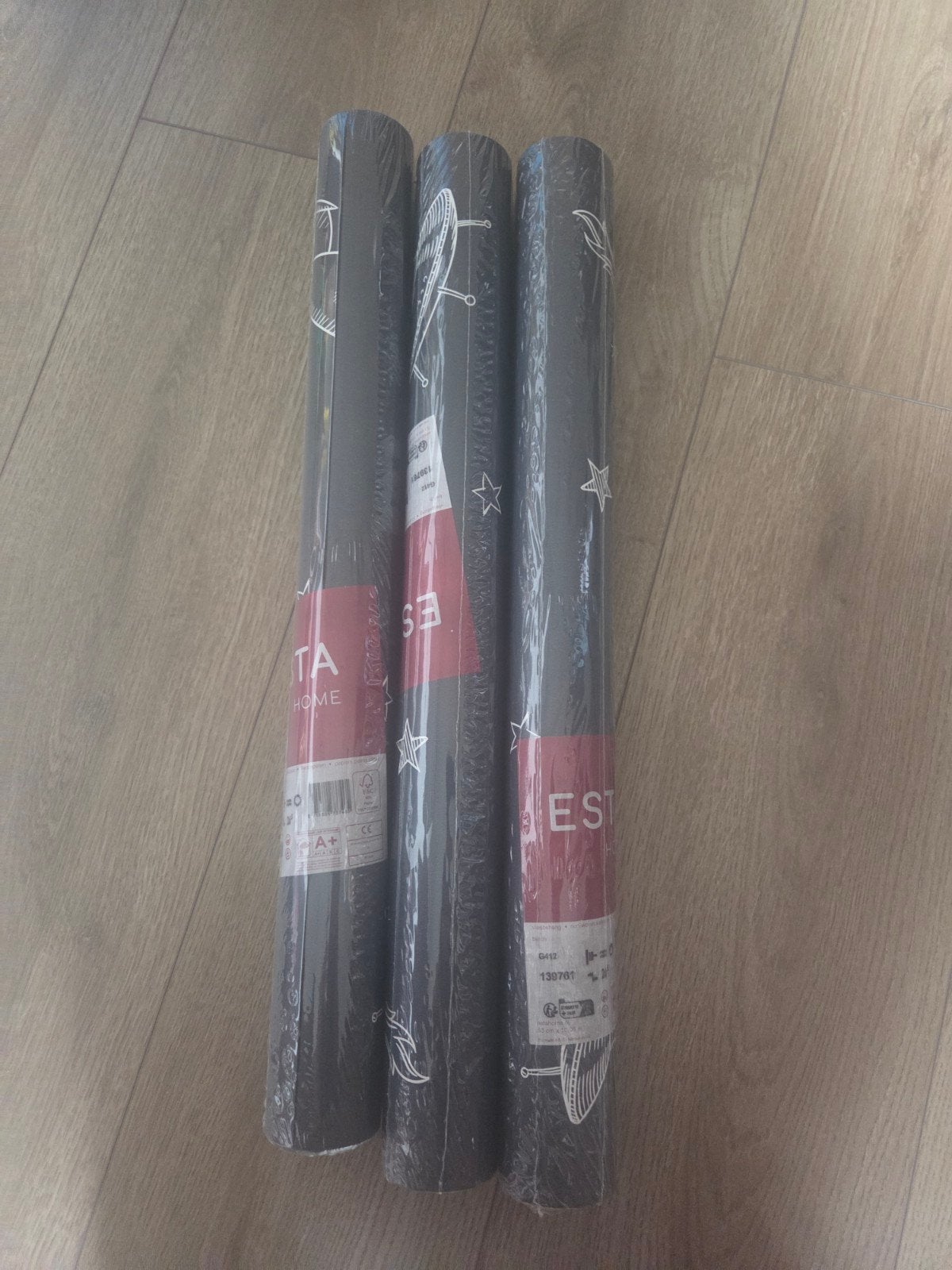 Nieuw Esta Home Vliesbehang - Grijs met Witte Sterren, Ophalen of Verzenden
