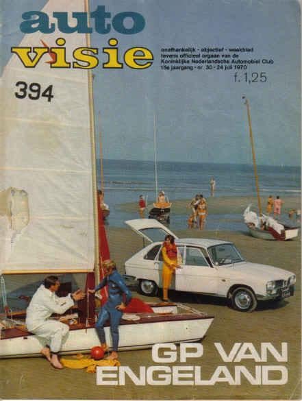 Autovisie 30 1970 : Citroen 2CV4 - VW 411 / Kever Cabriolet, Ophalen of Verzenden, Gelezen, Algemeen