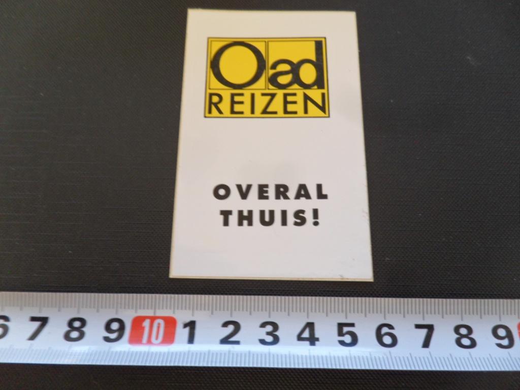 sticker OAD Reizen Overal thuis !, Verzamelen, Ophalen, Zo goed als nieuw