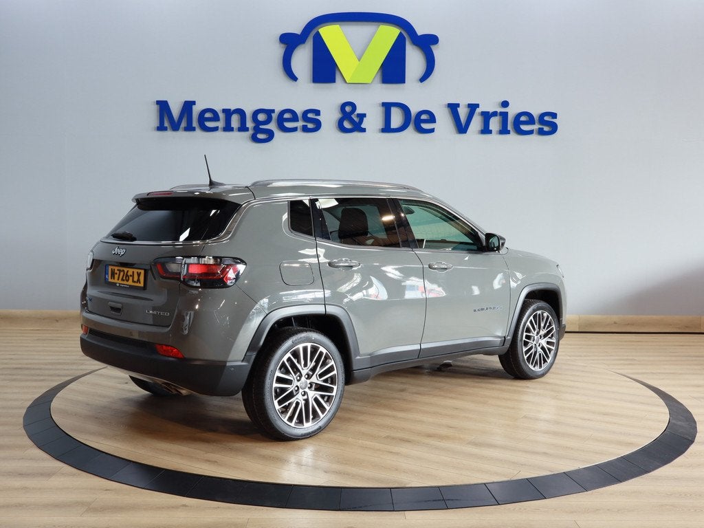 Jeep Compass 4xe 190 Plug-in Hybrid Electric Limited Lease E, Auto's, Jeep, Automaat, 12 maanden, 4 cilinders, Leder en Stof