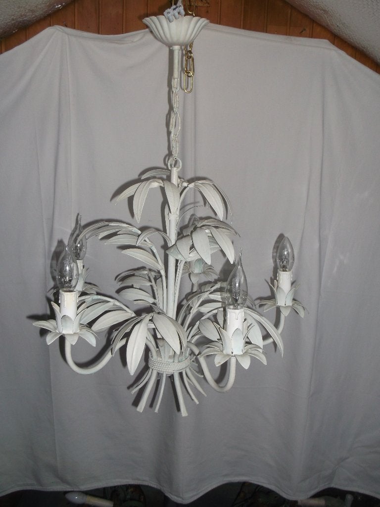 Brocante metalen kroon, Huis en Inrichting, Ophalen of Verzenden, Gebruikt, Metaal, E14 (klein)