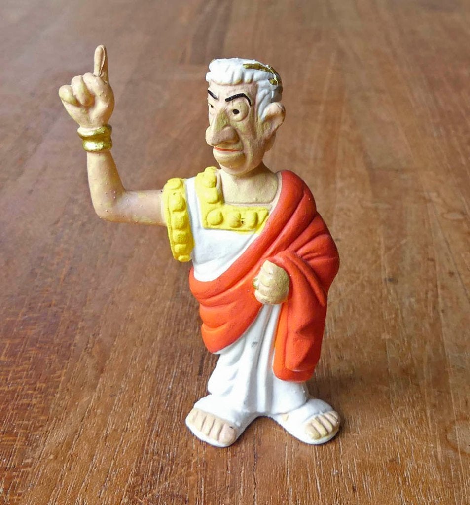 Caesar poppetje Asterix en Obelix figuurtje stripfiguur 1994, Ophalen of Verzenden, Asterix en Obelix, Gebruikt, Beeldje of Figuurtje