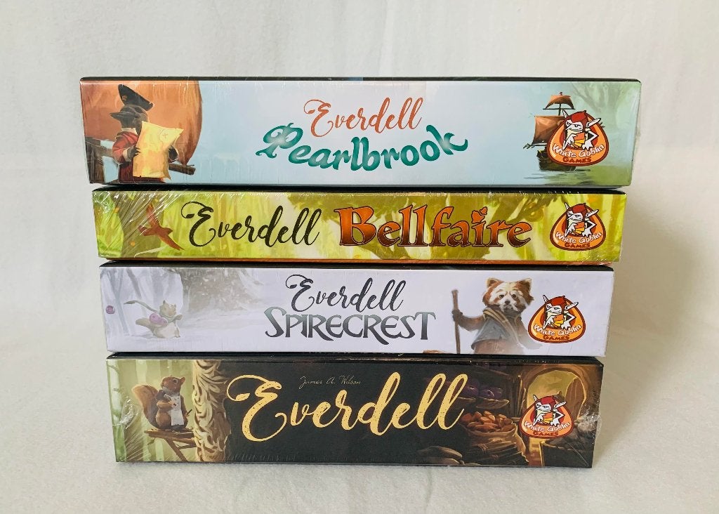 Everdell : Basisspel / Spirecrest / Pearlbrook / Bellfaire, Hobby en Vrije tijd, White Goblin Games, Nieuw, Ophalen of Verzenden