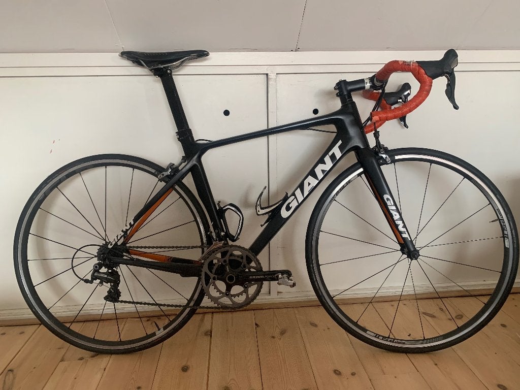 Giant racefiets met SRAM Force en Dura-ace onderdelen, Ophalen, 28 inch, Gebruikt, Carbon