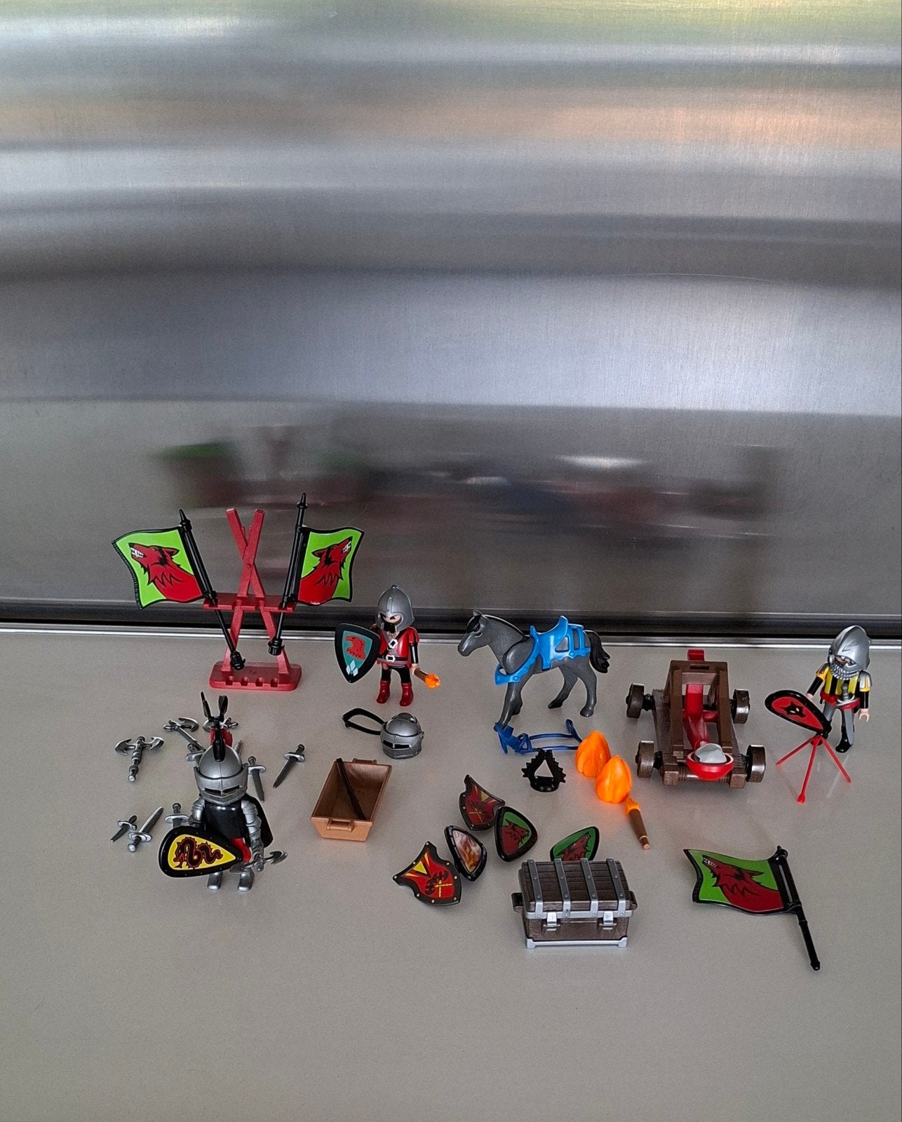 Vintage Playmobil ridders met accessoires, Losse onderdelen, Zo goed als nieuw, Figuren, Historisch