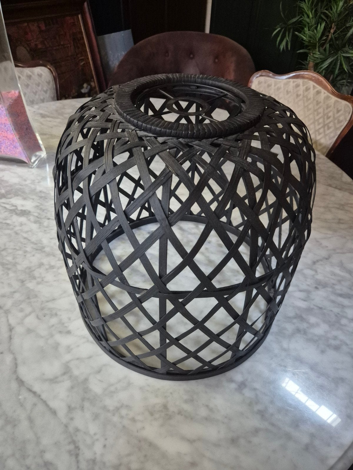 IKEA Lampenkap - Zwart Bamboe Design, Contact.nl@ikea.com, Modern, Scandinavisch, Natuurlijk, 25 tot 50 cm, Zwart
