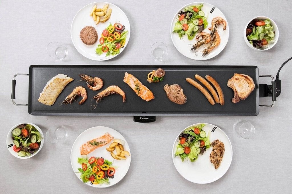 Bestron Bakplaat 2000W gourmet, Grillplaat XXL 100x22cm, Witgoed en Apparatuur, Grillplaten, Ophalen of Verzenden, Nieuw