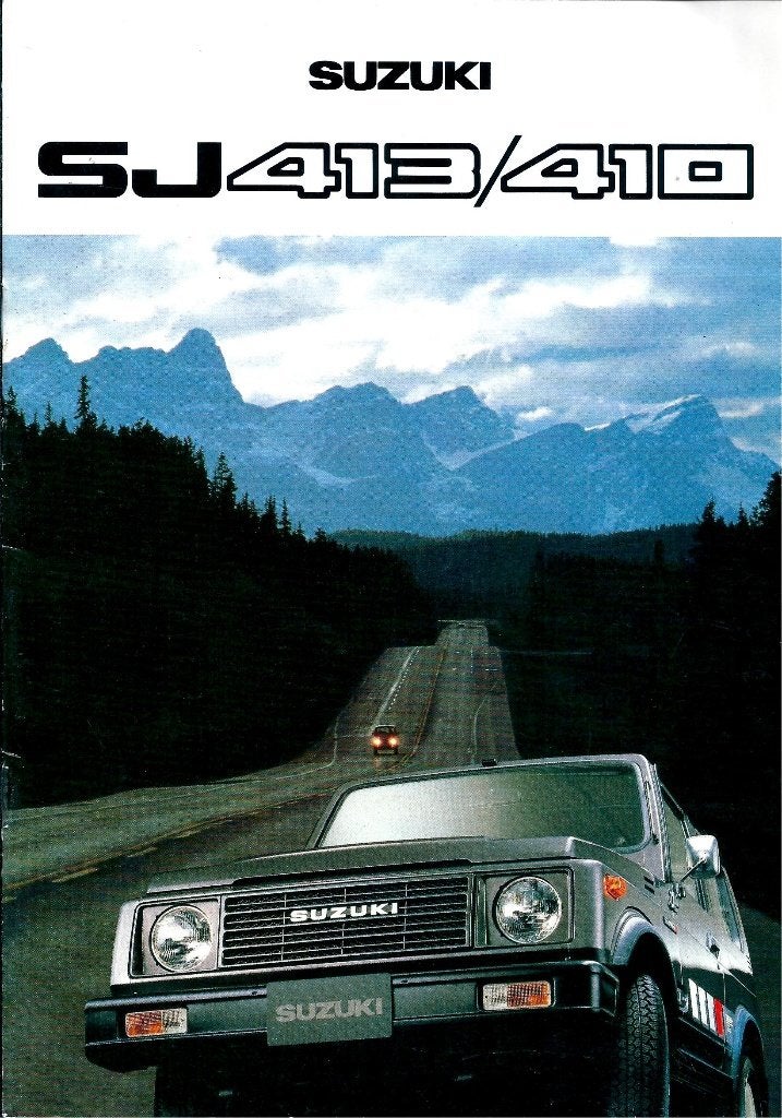 Folder Suzuki SJ 413/410 1985, Ophalen of Verzenden, Gelezen, Overige merken
