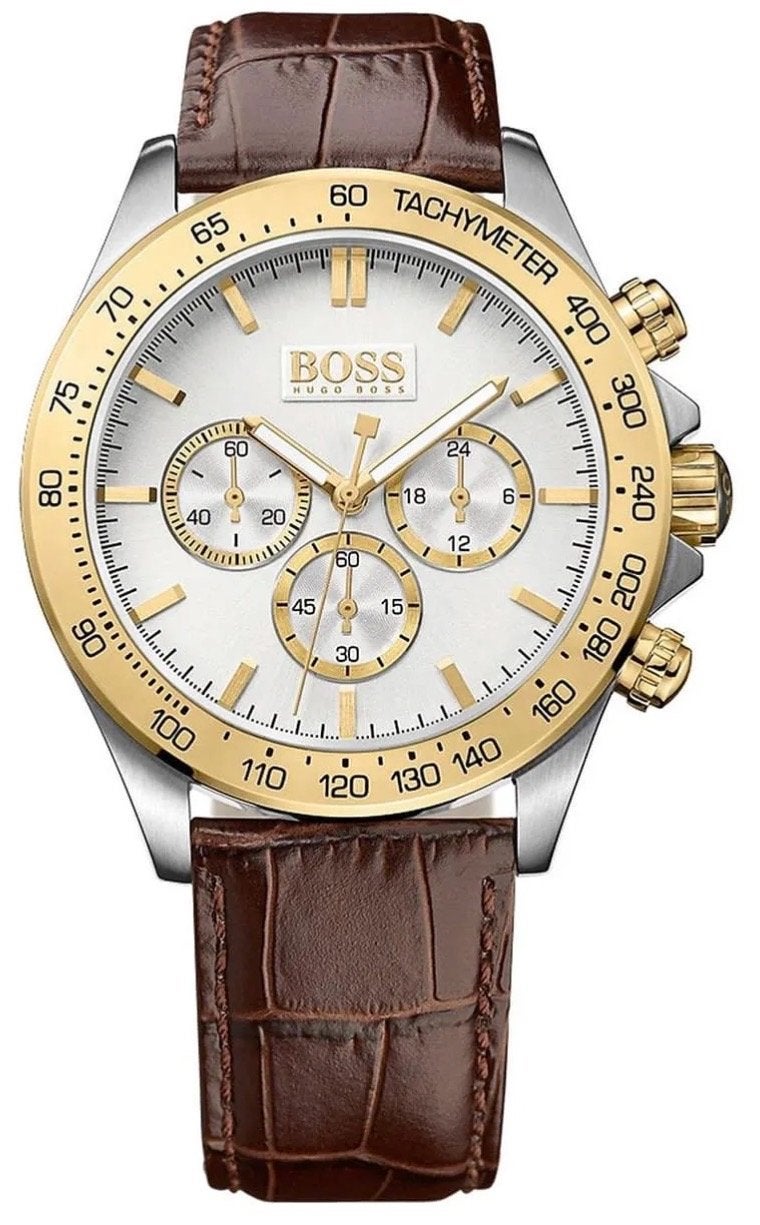 Prachtige Boss horloges met leren band - Nieuw in doos!