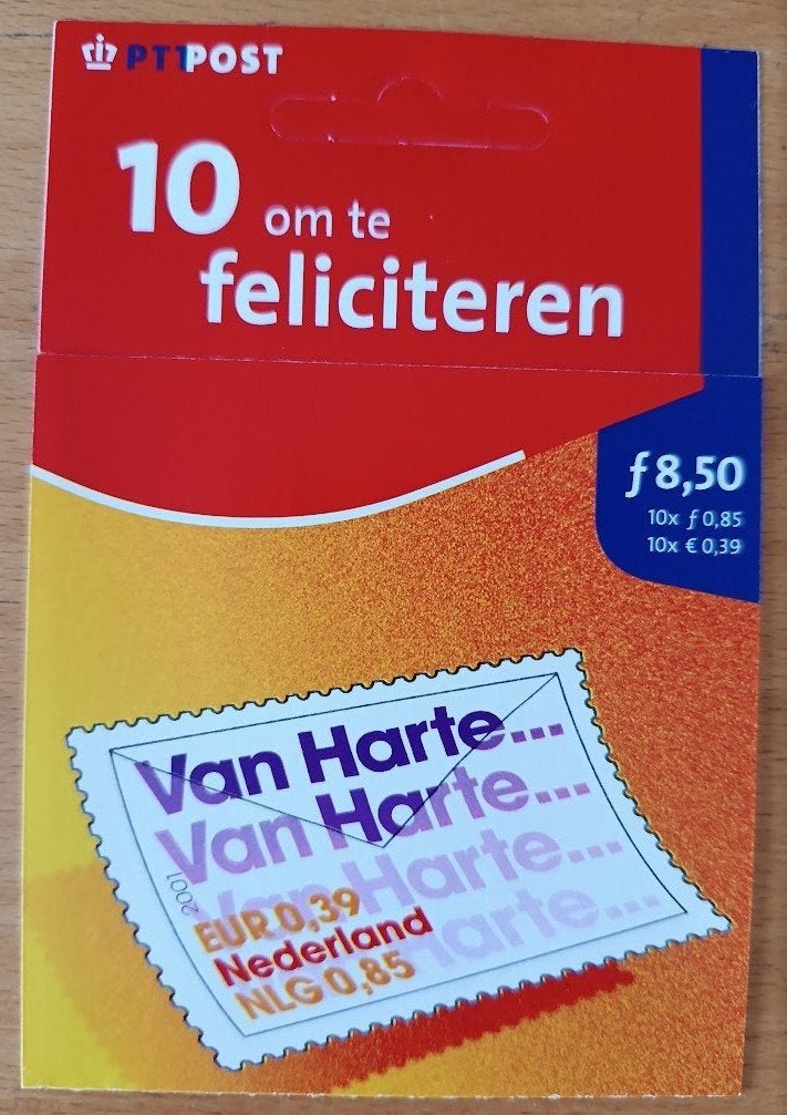10 postzegels om te feliciteren (2001), Verzenden, Na 1940, Postfris