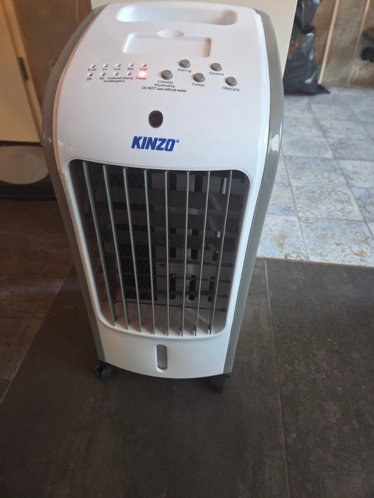 Kinzo mobiele aircooler - geen koelelementen, 1 wieltje stuk, Ophalen, Gebruikt, Minder dan 60 m³, 3 snelheden of meer