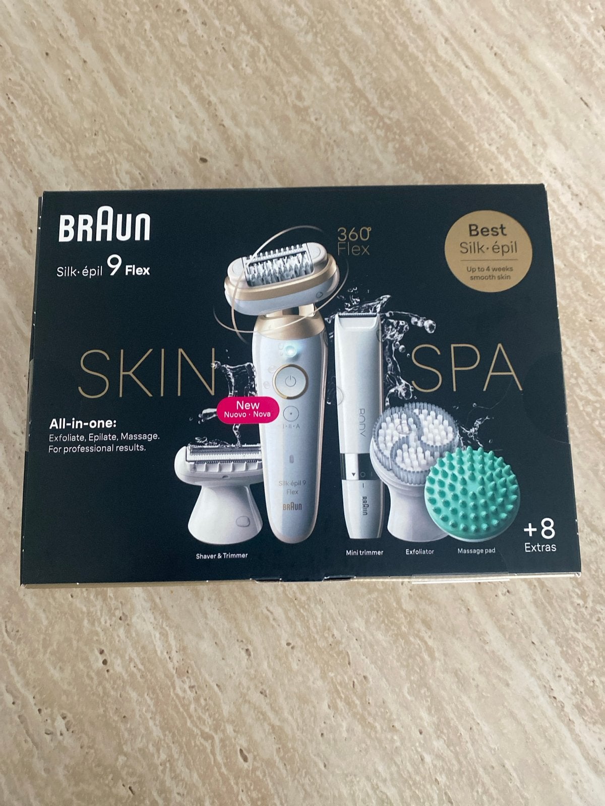 Braun Silk-épil 9 Flex Skin Spa Beauty Set, Ophalen of Verzenden, Nieuw, Scheren en Epileren