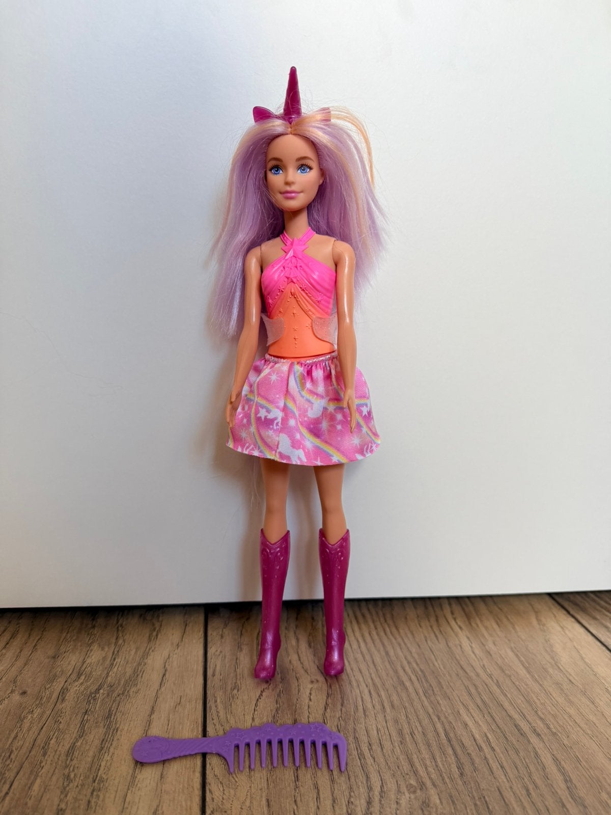 Barbie eenhoornpop, Kinderen en Baby's, Speelgoed | Poppen, Ophalen of Verzenden, Zo goed als nieuw, Barbie