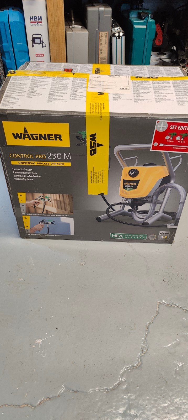 Wagner Control Pro 250M Verfspuit Set - Nieuwstaat, Ophalen of Verzenden, Zo goed als nieuw, Verfspuit of Verfpomp