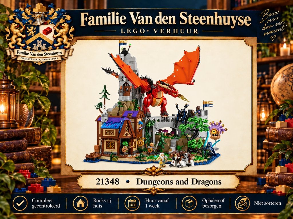 LEGO Dungeons & Dragons Red Dragon's Tale 21348 huren, Lego, Ophalen of Verzenden, Zo goed als nieuw, Complete set