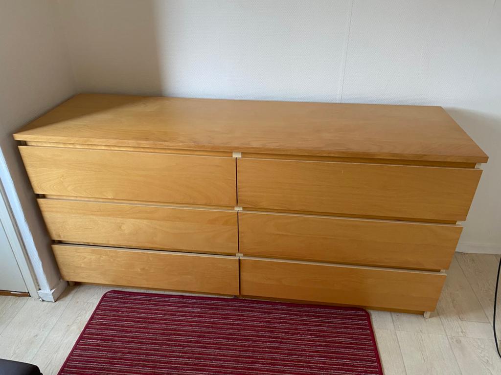 Ladekast ikea malm 6 lades, Huis en Inrichting, Kasten | Ladekasten, Ophalen, Gebruikt, 50 tot 100 cm, 3 of 4 laden