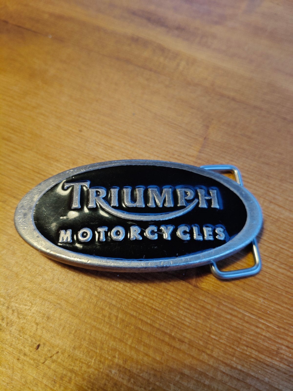 Vintage ! Triumph Riemgesp / Buckle, Ophalen, Zo goed als nieuw, Overige kleuren