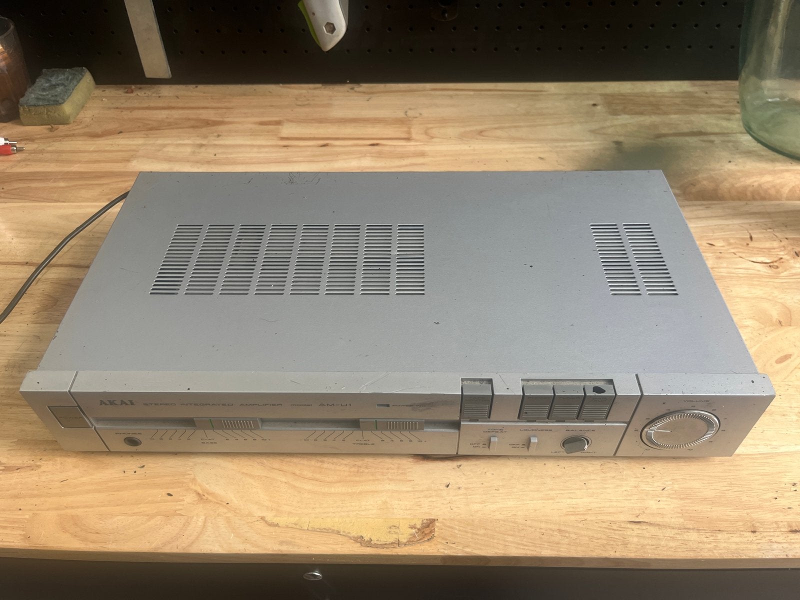 Akai AM-U1 Stereo Geïntegreerde Versterker, Overige merken, Gebruikt, Ophalen of Verzenden, Minder dan 60 watt