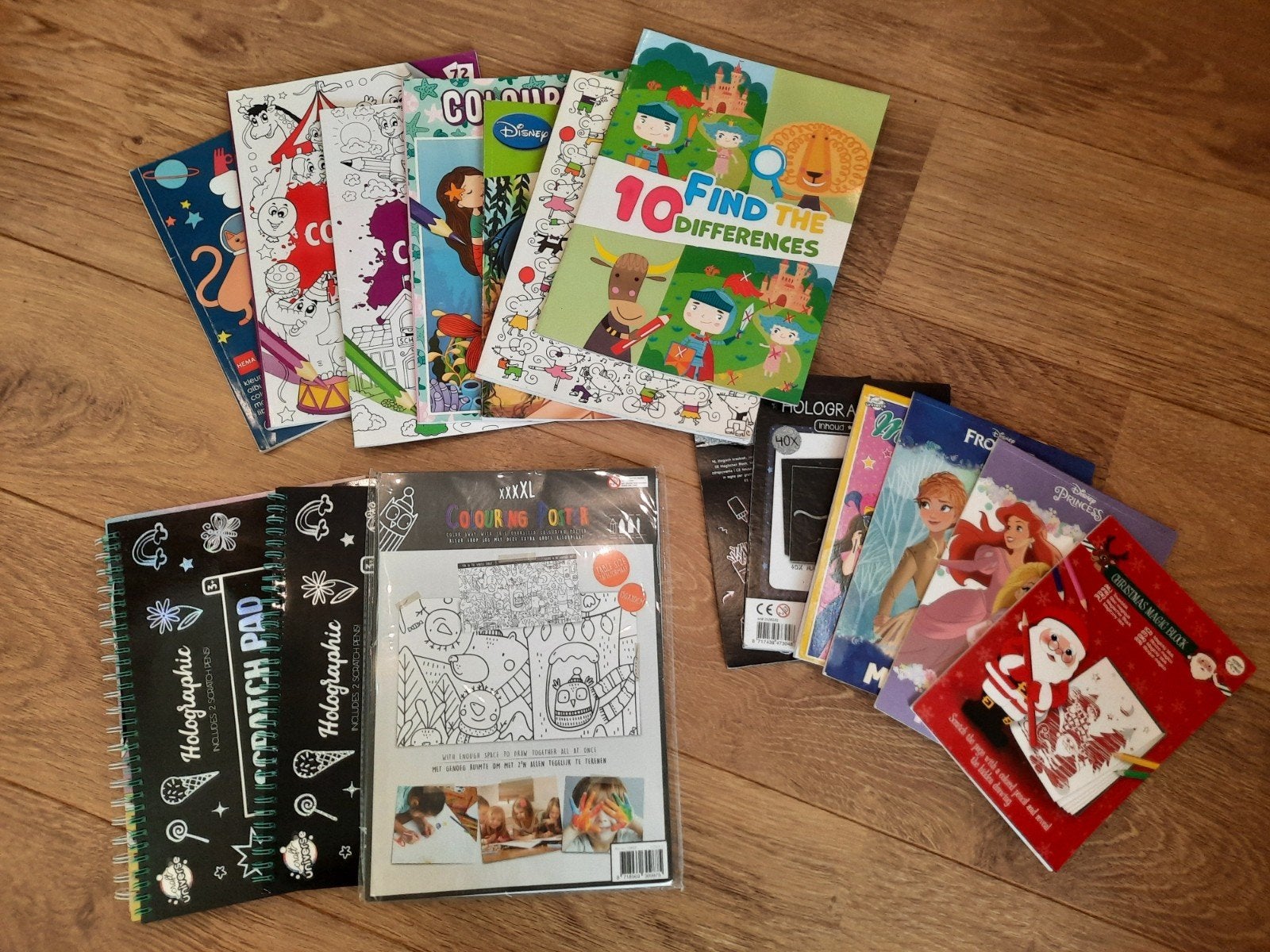 Grote set kleurboeken, krasblokken, Hobby en Vrije tijd, Ophalen