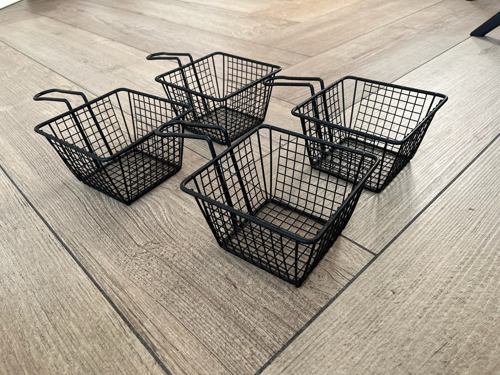 Set van 4 zwarte frietmandjes, Overige typen, Ophalen of Verzenden, Zo goed als nieuw, Zwart