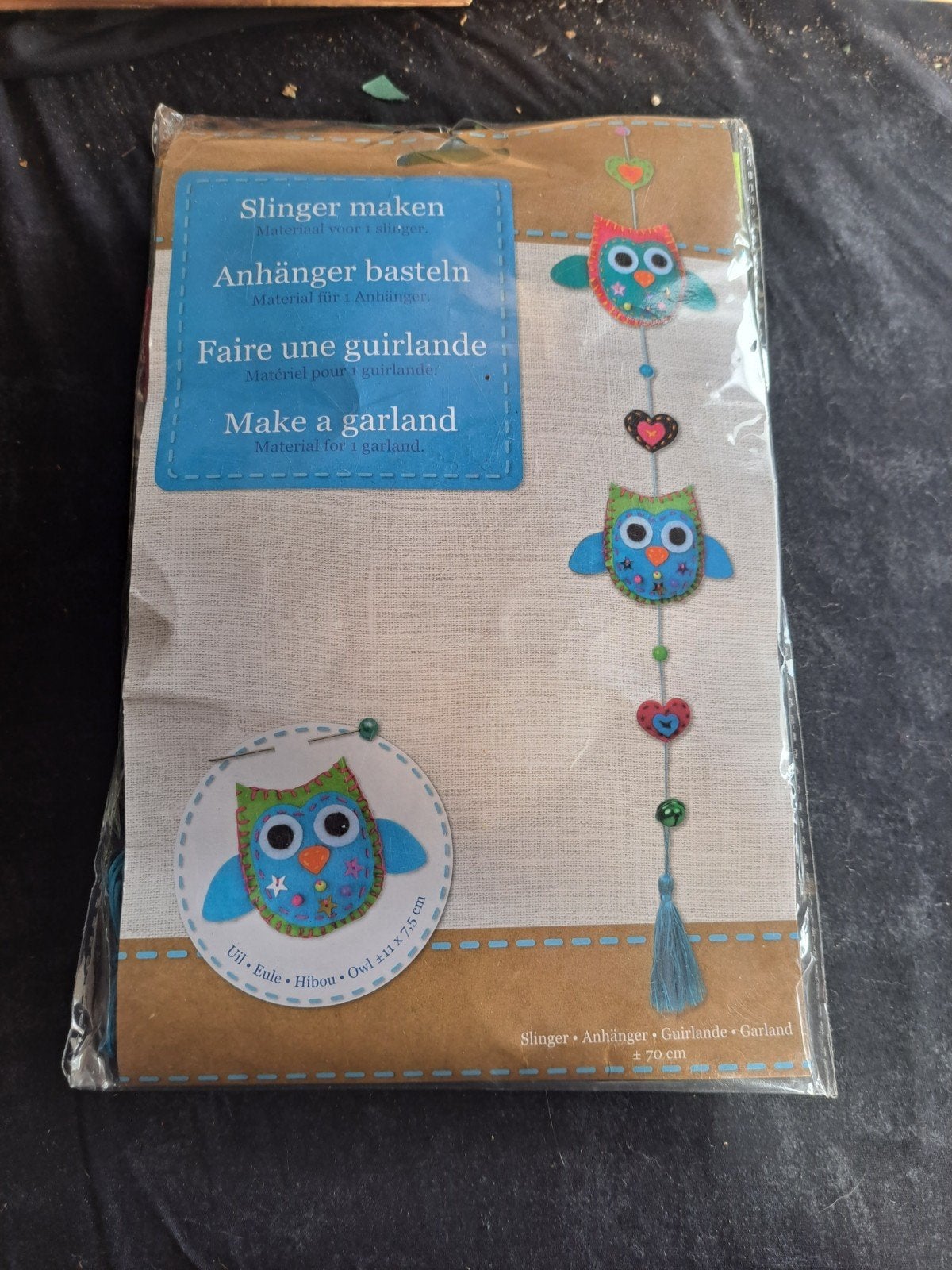 Vilten uil slinger maken, Ophalen of Verzenden, Nieuw