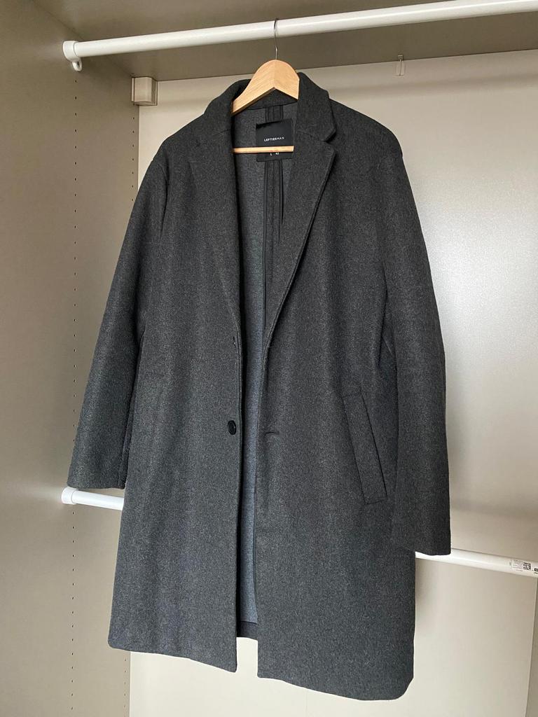 Lefties Overcoat, Kleding | Heren, Ophalen of Verzenden, Zo goed als nieuw, Maat 52/54 (L), Grijs