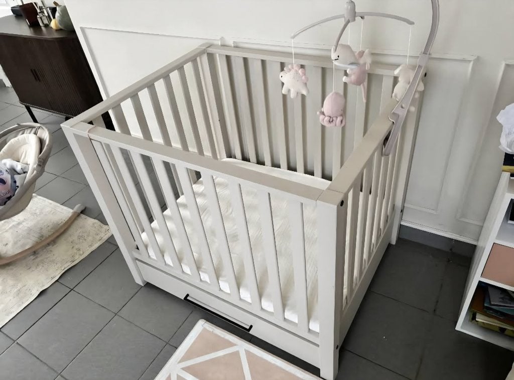 Box europe Baby casper met lade oatmeal kleur, Kinderen en Baby's, Ophalen, Gebruikt, Rechthoekig, In hoogte verstelbaar