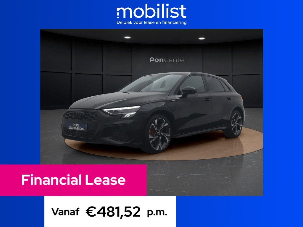 Audi A3 Sportback 45 TFSI e S edition Competition (bj 2024), Automaat, Gebruikt, Zwart, 245 pk