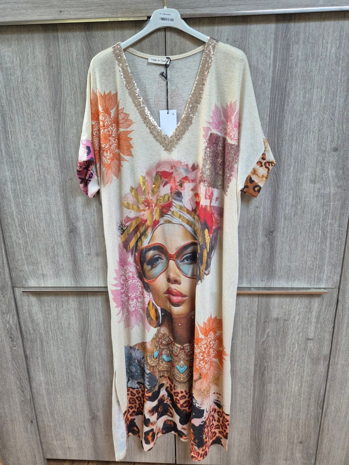 Kleurrijke Zomerjurk One Size (38-48) met Glitters Nieuw, Ophalen of Verzenden