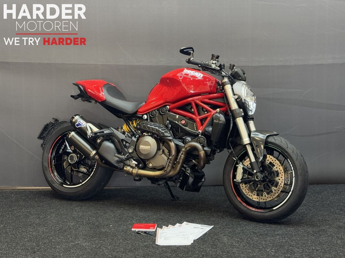DUCATI MONSTER 1200 | TERMIGNONI | CARBON | BOMVOL | NETJES, Motoren, Motoren | Ducati, DUCATI, 2 cilinders, 1198 cc, Motorrijbewijs A
