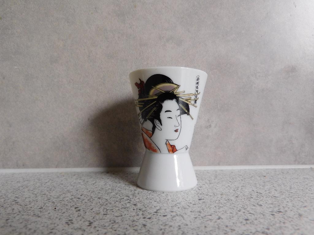 Sake Kopje 50 ml. Geisha Kimono Rood, Ophalen of Verzenden