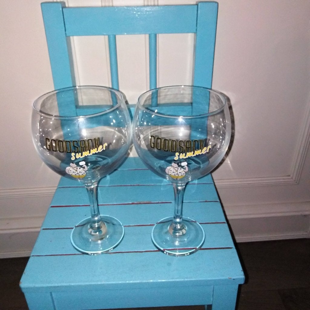 Goodsack Gin & Tonic Summer Copa de Balón glazen set van 2, Verzamelen, Glas en Borrelglaasjes, Ophalen, Zo goed als nieuw, Overige typen