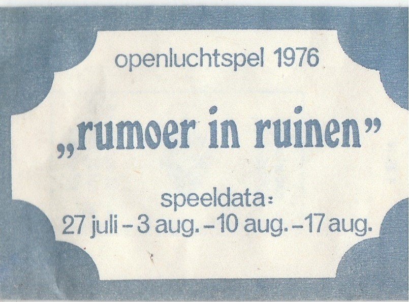 openluchtspel 1976 rumoer in Ruinen, Ophalen of Verzenden