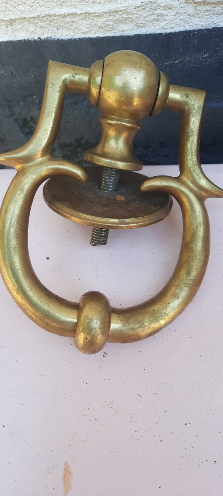 Antieke messing deurklopper, Ophalen of Verzenden