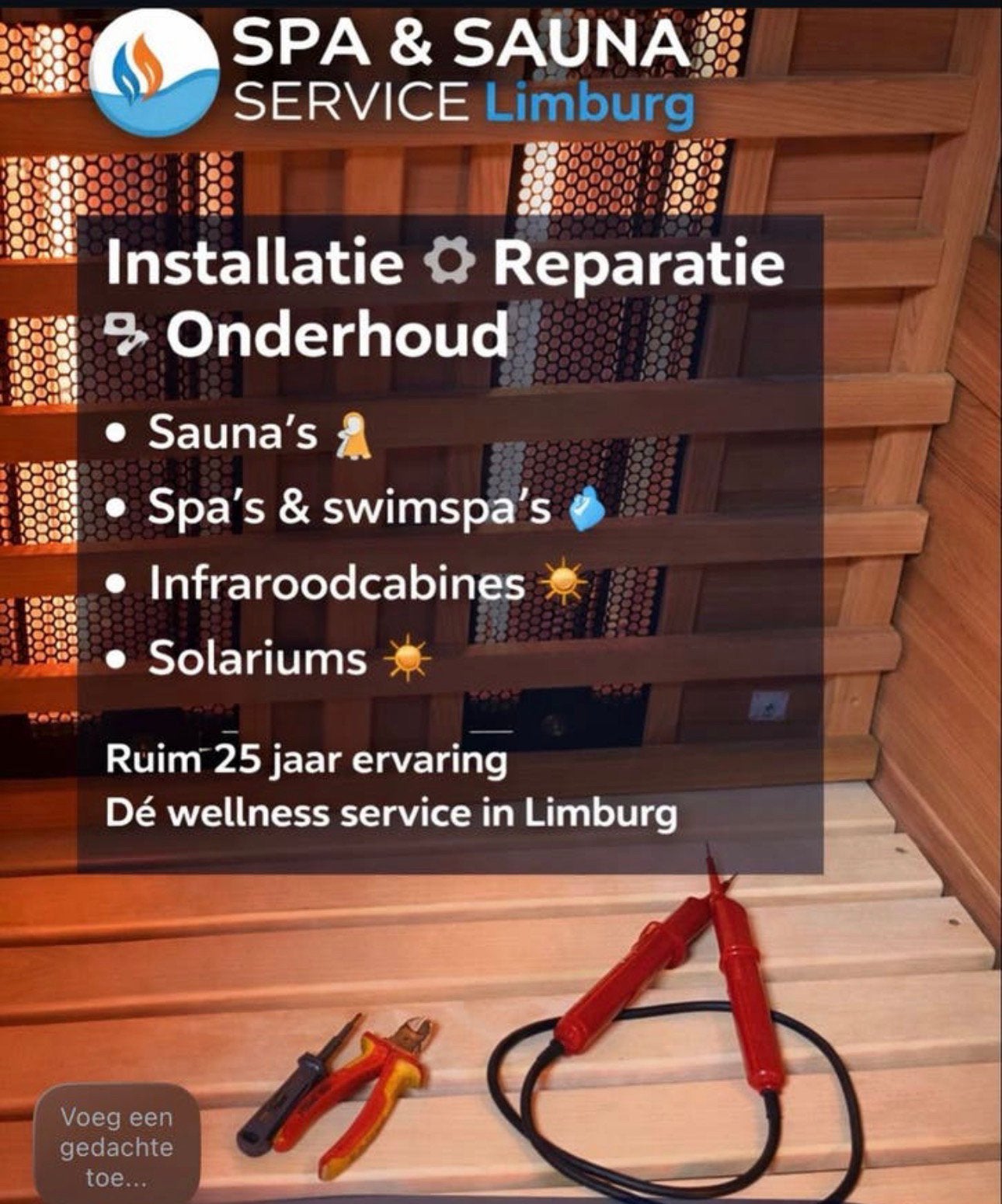 Spa en sauna service limburg voor onderhoud montage herstel, Ophalen of Verzenden