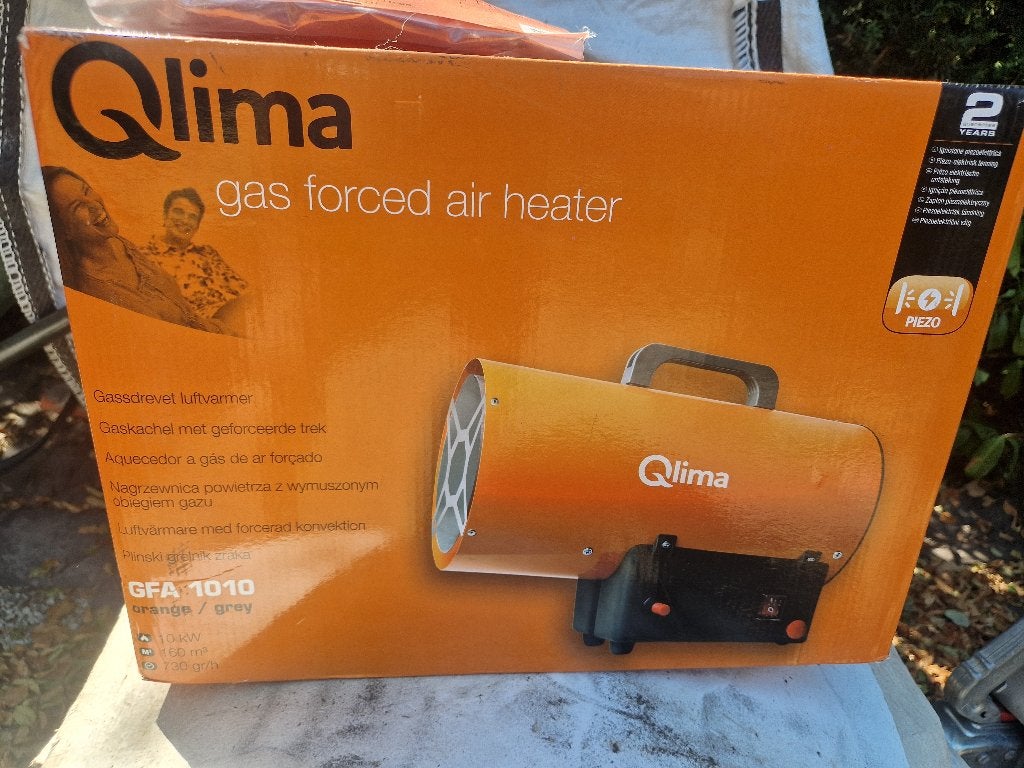 Qlima Warmtekanon Gas Gfa 1010, 30 tot 80 cm, Hoog rendement (Hr), Overige typen, Nieuw