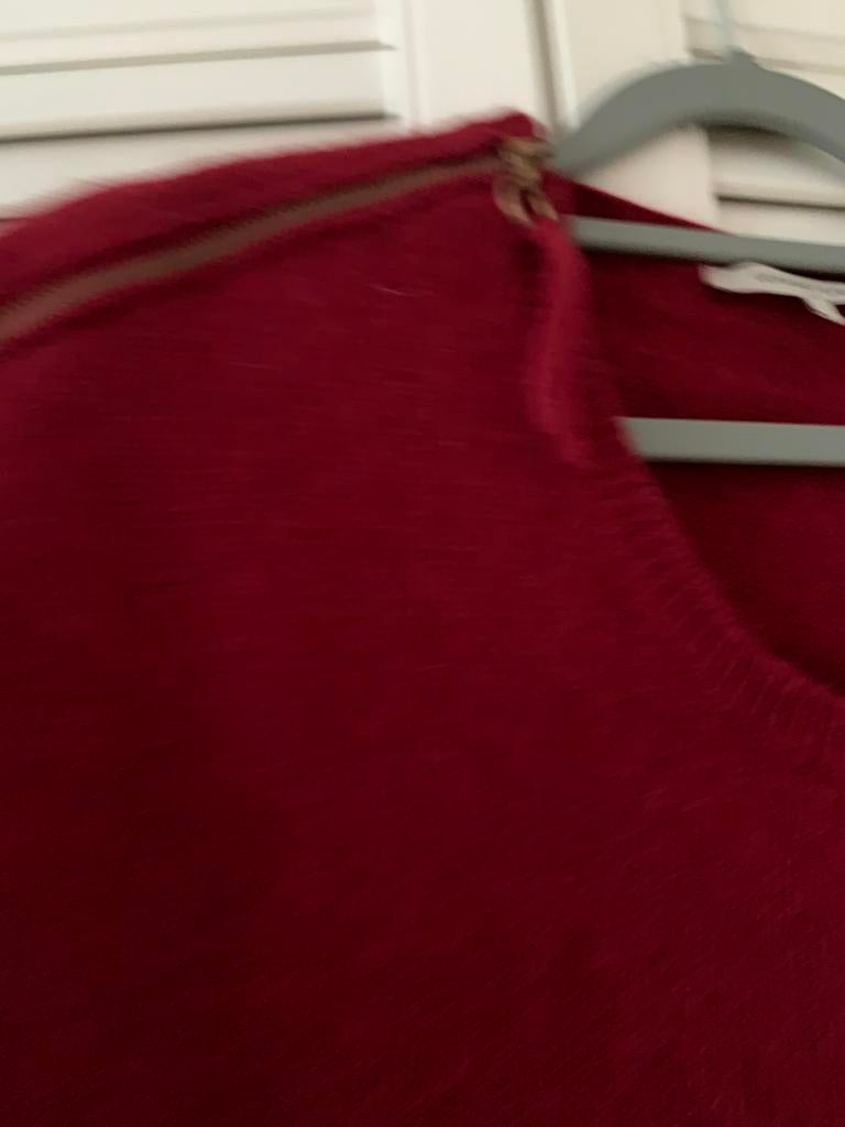 Angora trui met korte mouwen en zakken, Ophalen of Verzenden, Gedragen, Maat 38/40 (M), Rood