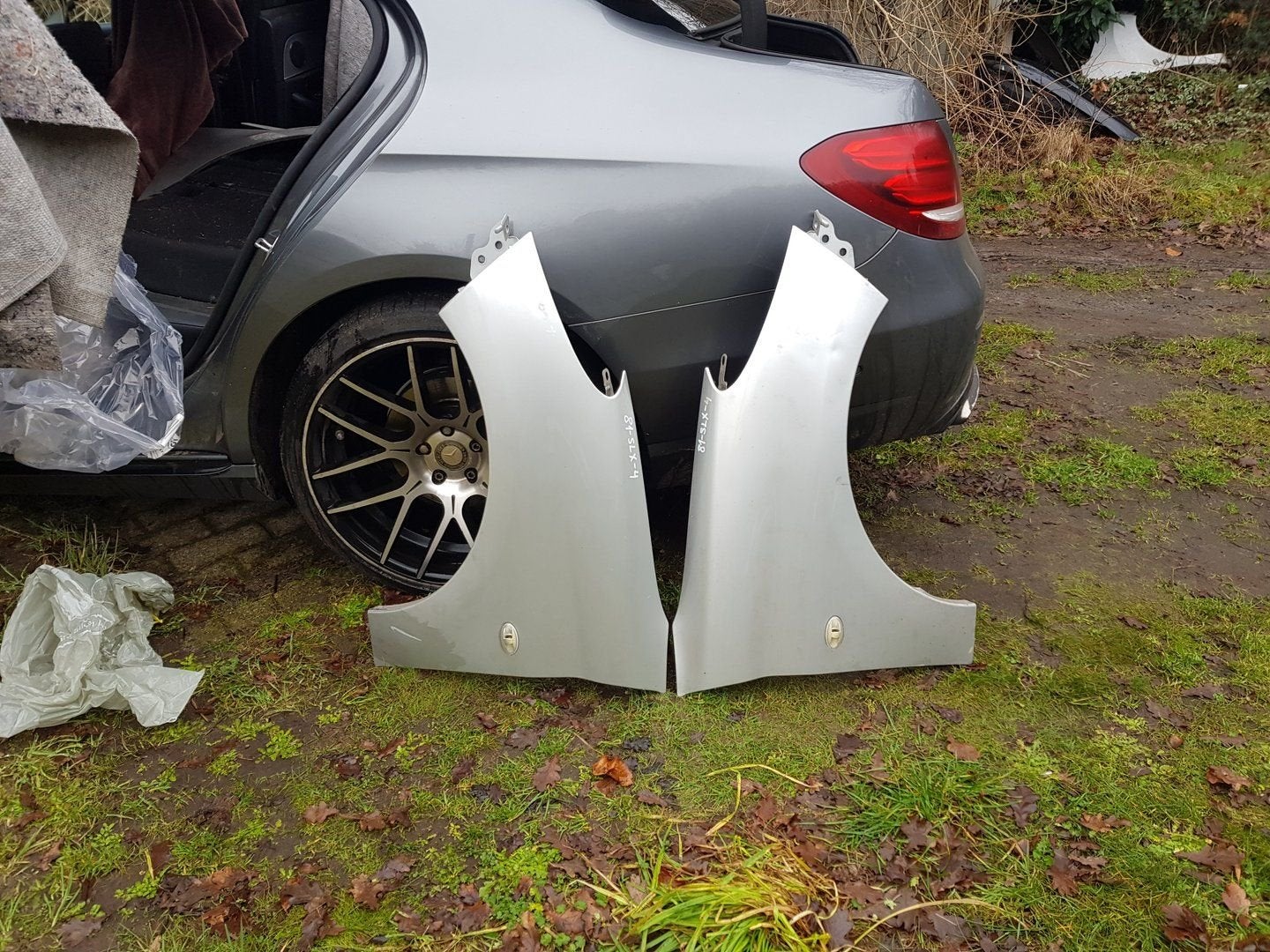PEUGEOT 206 +   VOORSCHERMEN LINKS +RECHTS BJ 2008, Auto-onderdelen, Carrosserie en Plaatwerk, Spatbord, Gebruikt, Ophalen of Verzenden