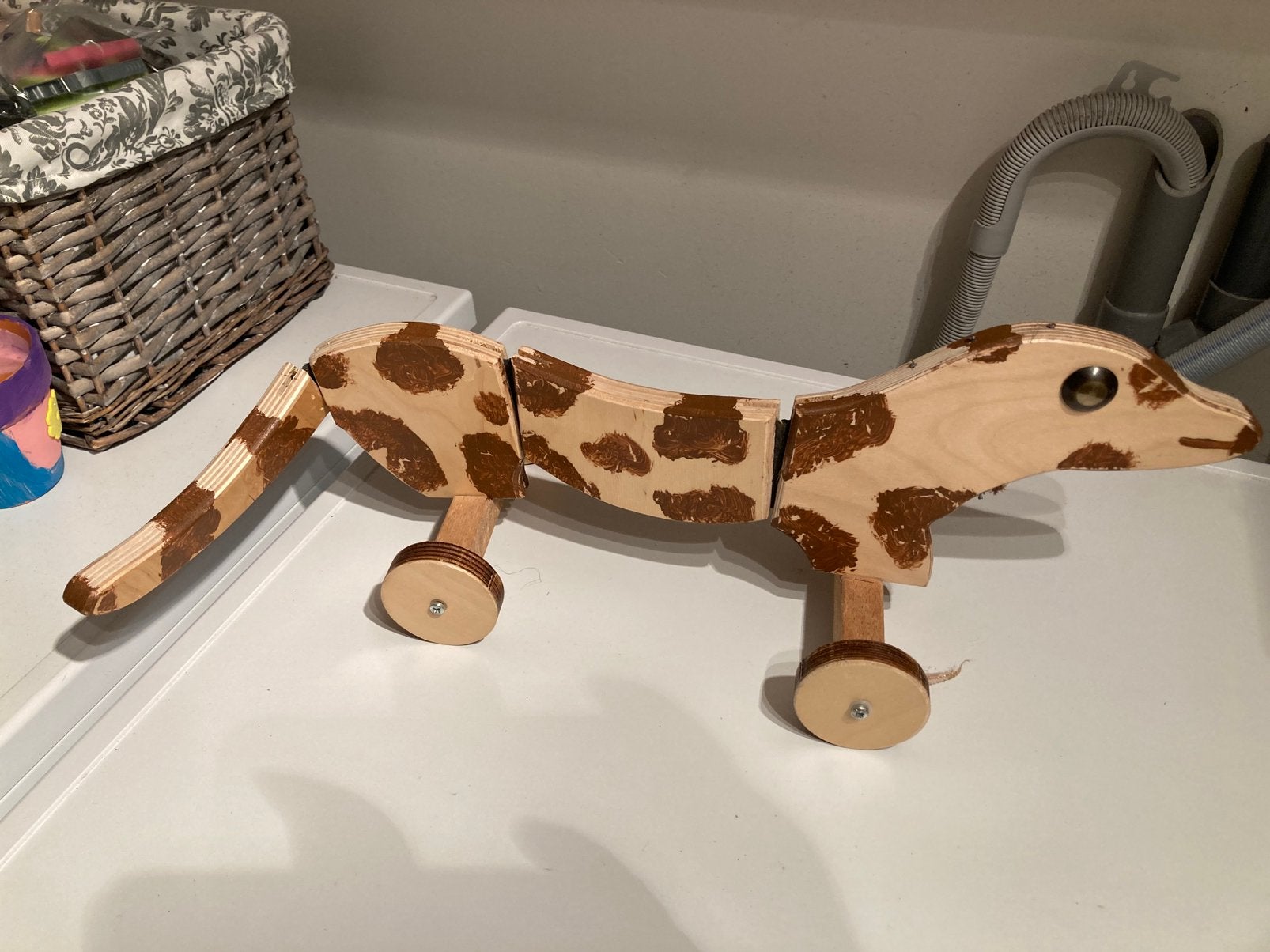 Houten loopdier speelgoed, Ophalen of Verzenden, Gebruikt