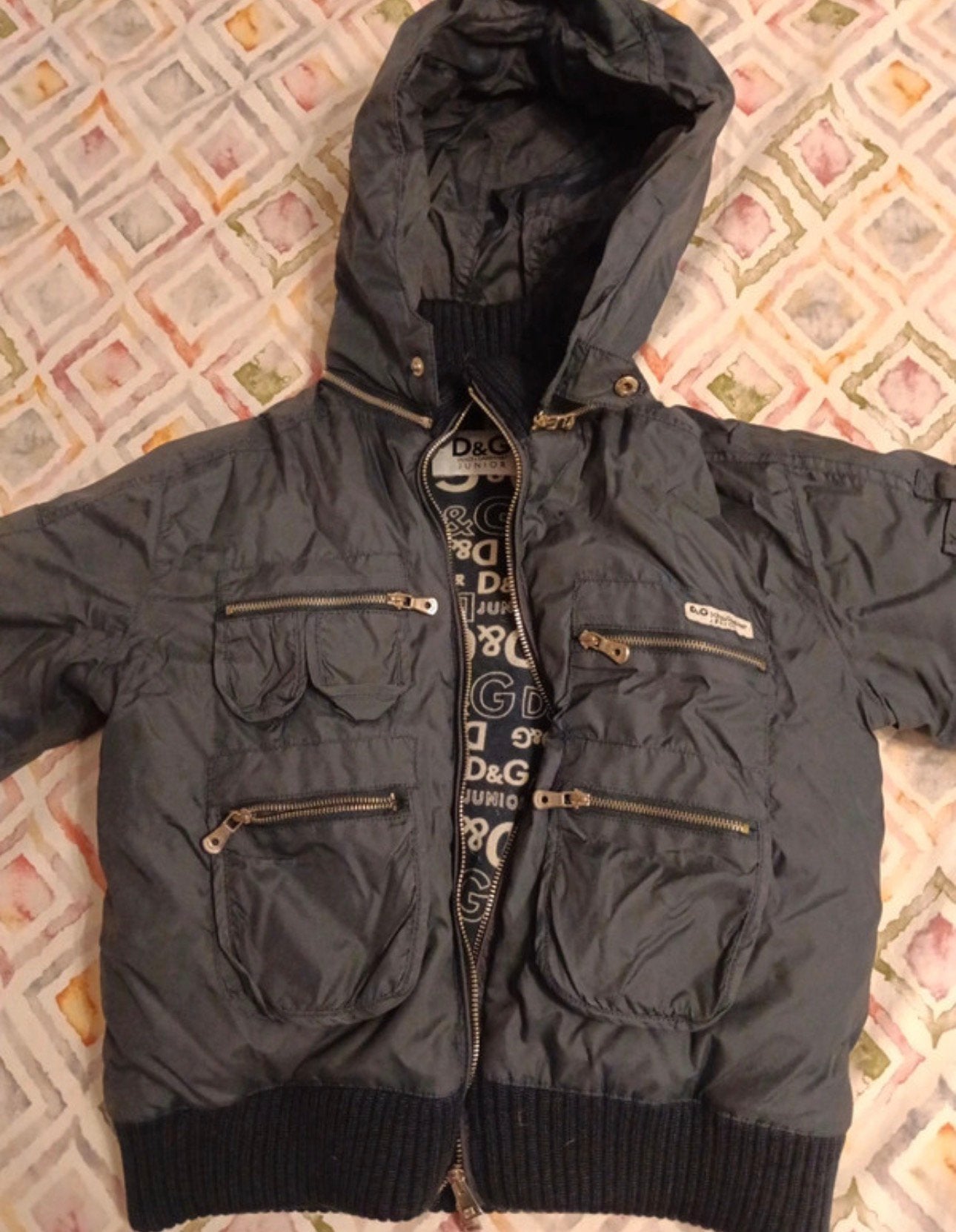 Vintage Y2K D&G Junior Kinderjas – Maat 5/6 jaar (110/116), Ophalen of Verzenden, Zo goed als nieuw, Jongen, Jas