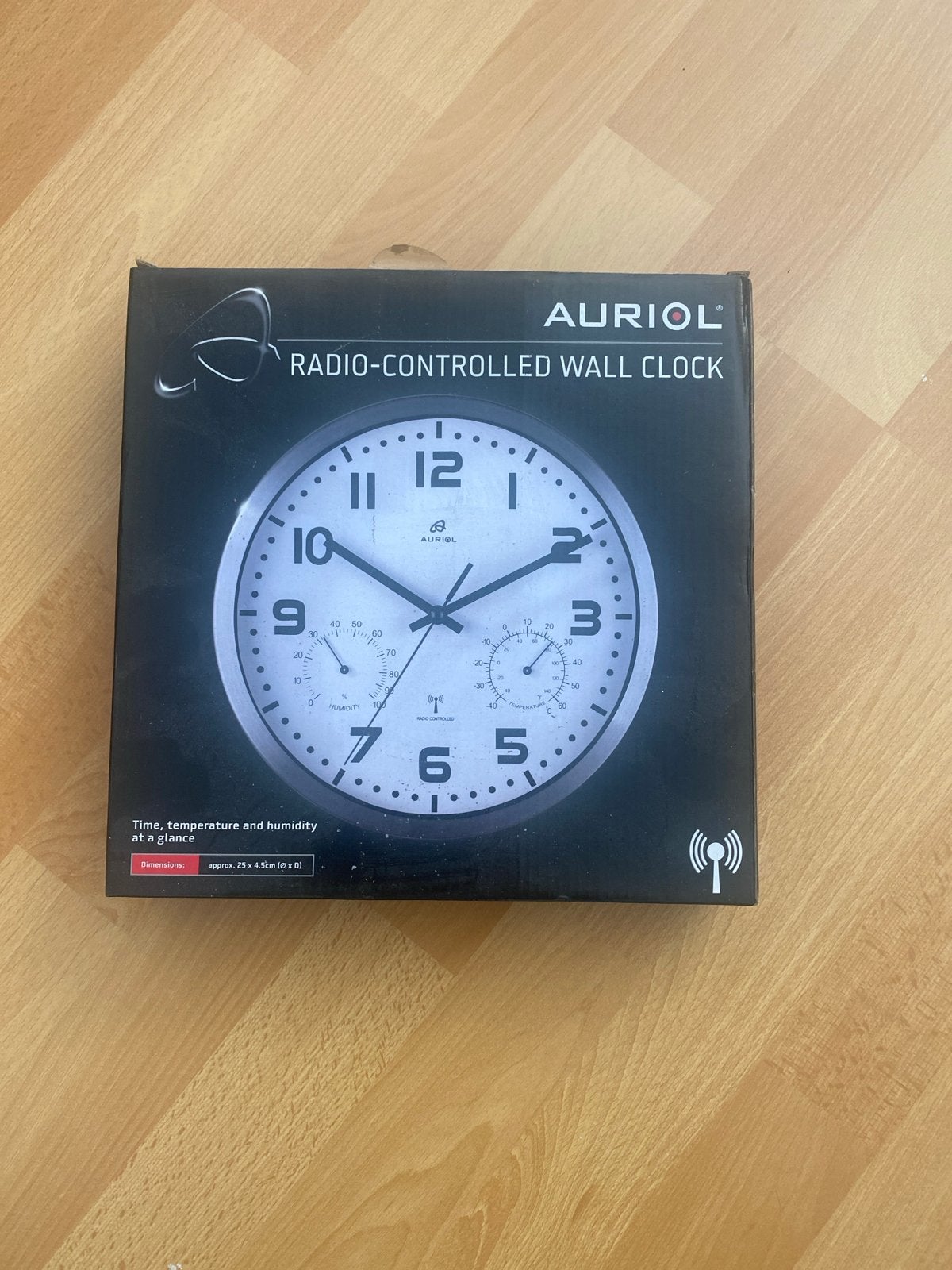 Auriol Radio-Controlled Wandklok - Nieuw in doos, Wandklok, Auriol, Radiogestuurd, Analoog