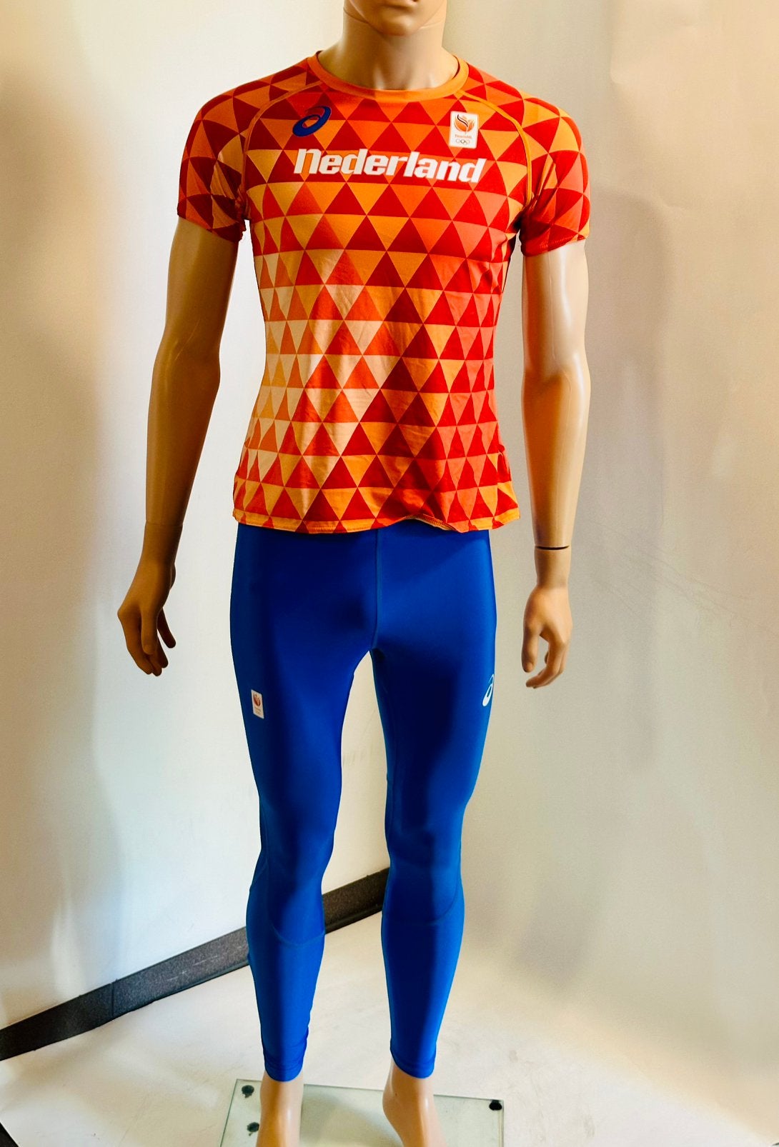 Sportkleding atletiek tight legging hardloopbroek maat S/M, Maat 38/40 (M), Blauw, Ophalen of Verzenden, Zo goed als nieuw