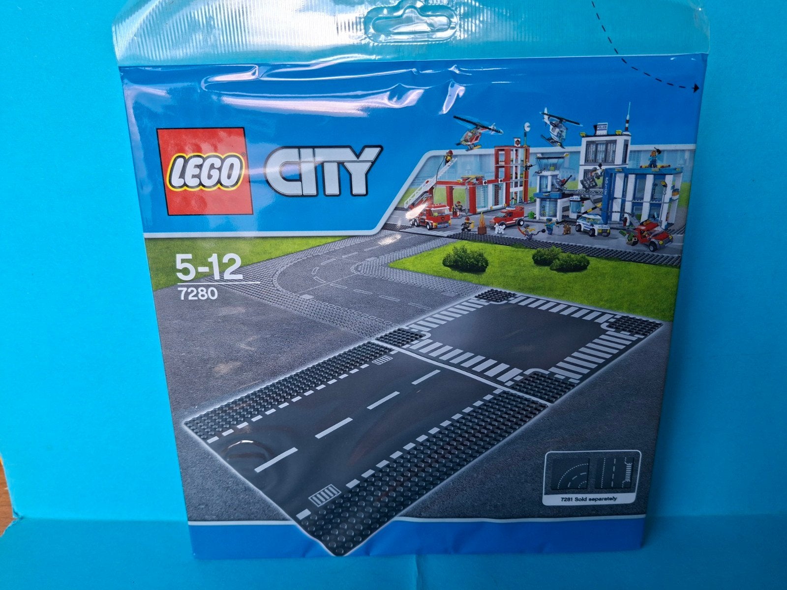 Lego City 7280 NIEUW Rechte wegenplaten en kruising minifig, City, Lego, Nieuw, Ophalen of Verzenden