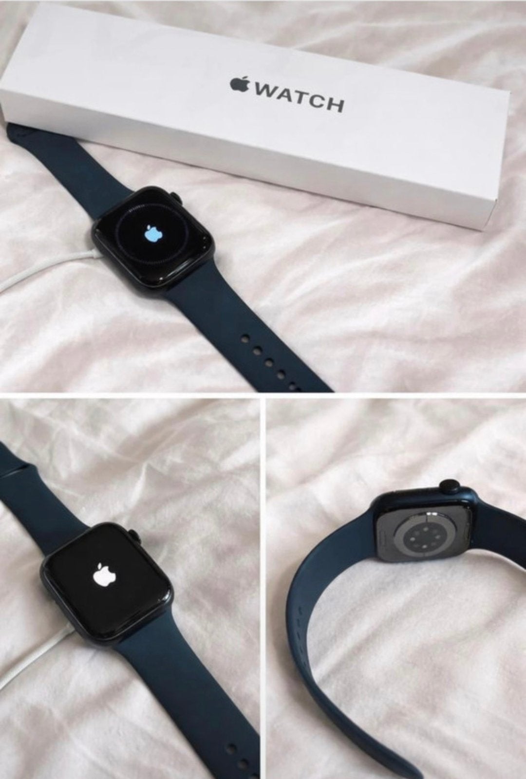 Apple Watch 44mm + 3 bandjes, Zwart, IOS, Ophalen of Verzenden, Zo goed als nieuw