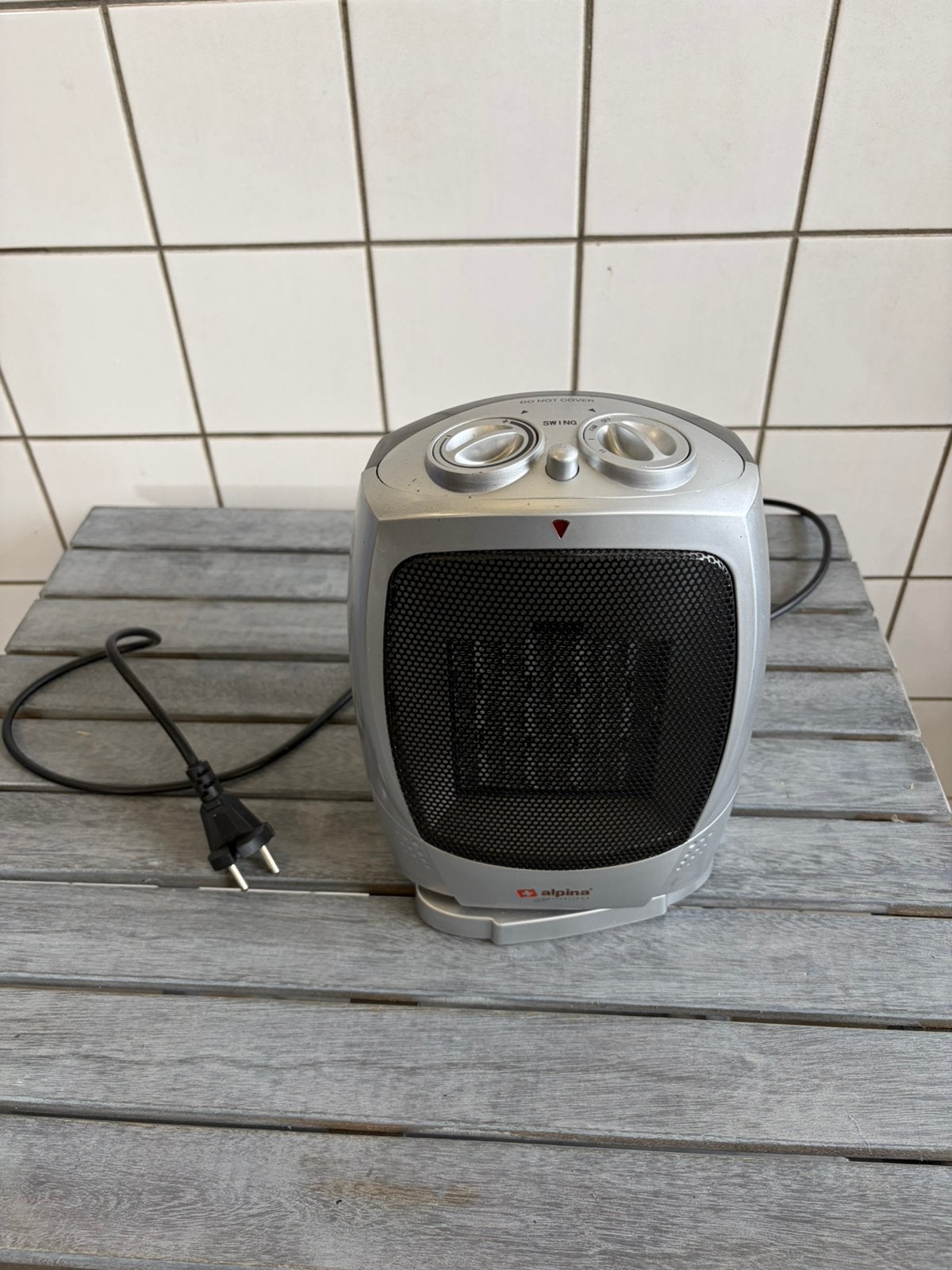 Alpina keramische ventilatorkachel 1000W – compact model, Caravans en Kamperen, Ophalen of Verzenden, Zo goed als nieuw